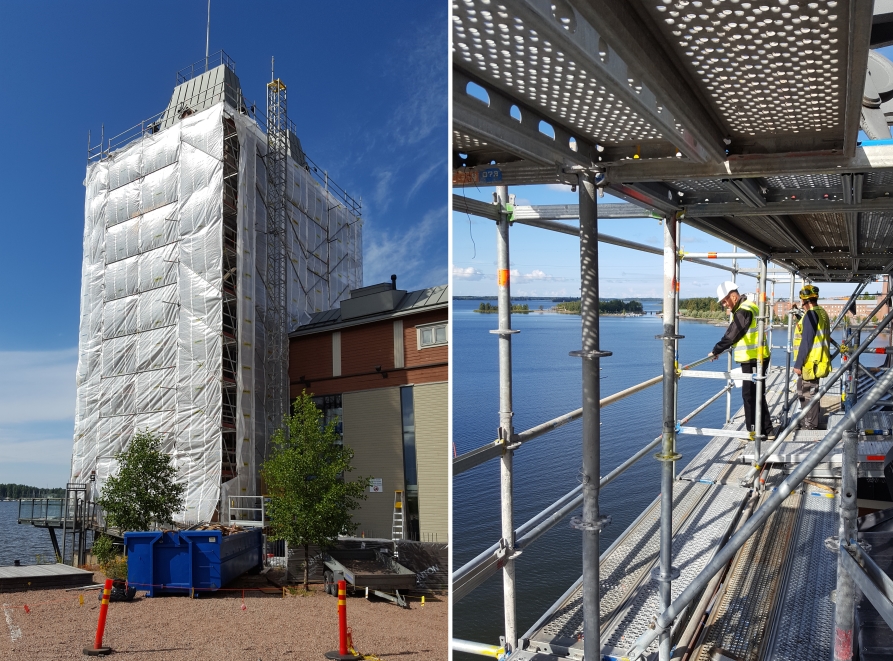 Facade & roof renovation at Havtornen summer 2017.