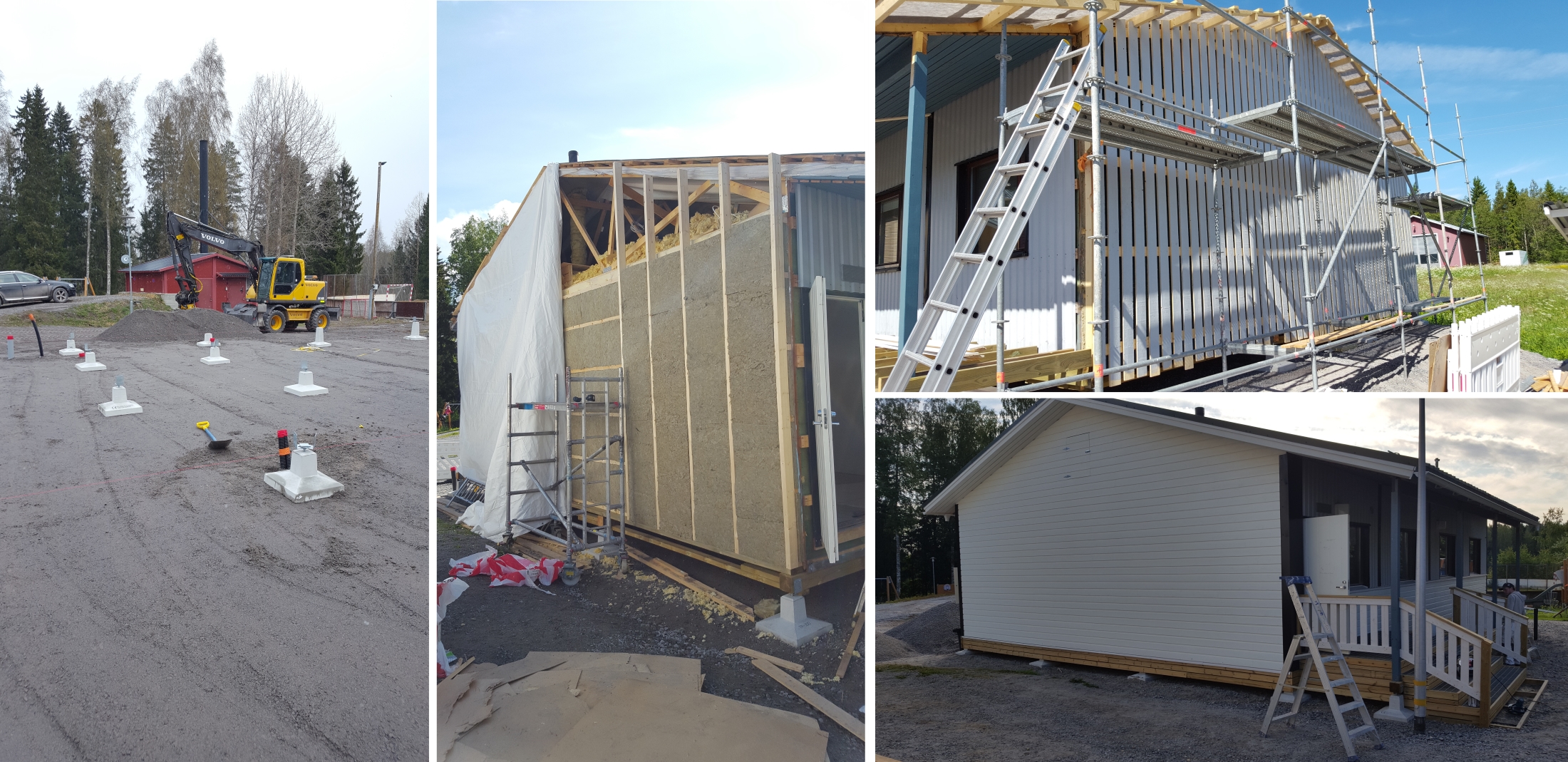 Reassembling school barracks Tölby-Vallgrund 2019.